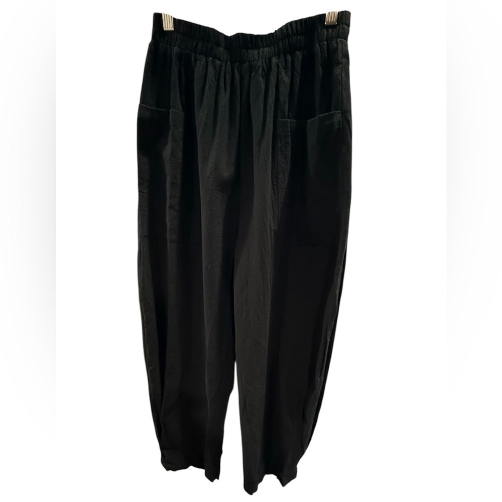 Cupshe women's NWT Black elastic waist tapered legs Pants size M - Picture 5 of 11